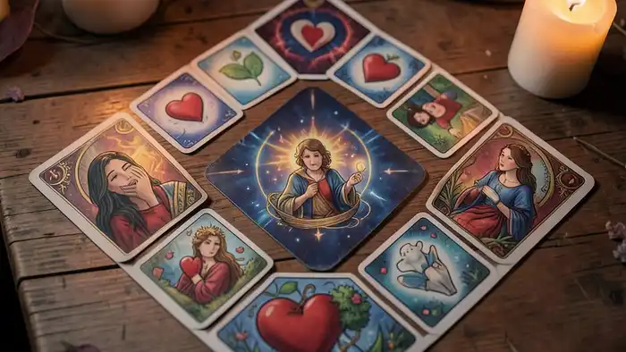 Расклад Таро «ромб» на новые отношения – визуальное представление