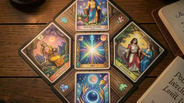 Расклад Таро «ромб» на обучение – визуальная схема с картами