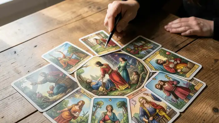 Расклад Таро «ромб» на работу – визуальная схема