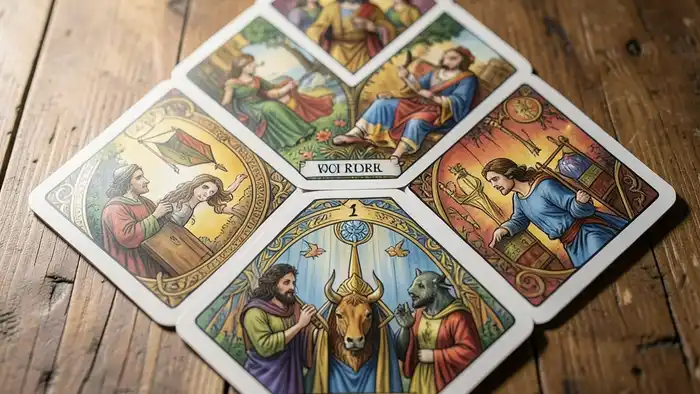 Расклад Таро «ромб» на работу – изображение расклада