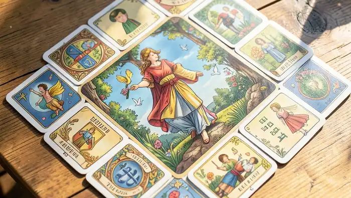 Расклад Таро «ромб» на языковые курсы – визуальное представление