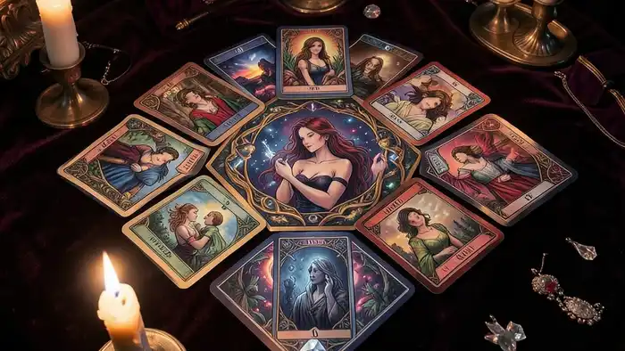 Расклад Таро «ромб» на запретную любовь – изображение