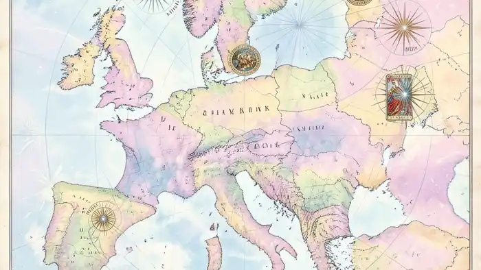 Расклад Таро «роза ветров» на Европу — карта с ветрами и картами Таро