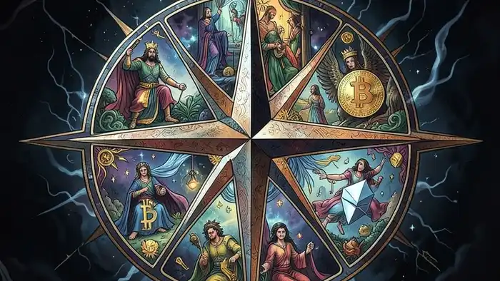 Расклад Таро «роза ветров» ��а криптовалют�� – визуальная схема