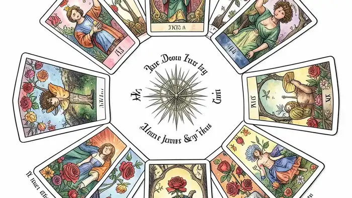 Расклад Таро «роза ветров» на магистратуру – иллюстрация