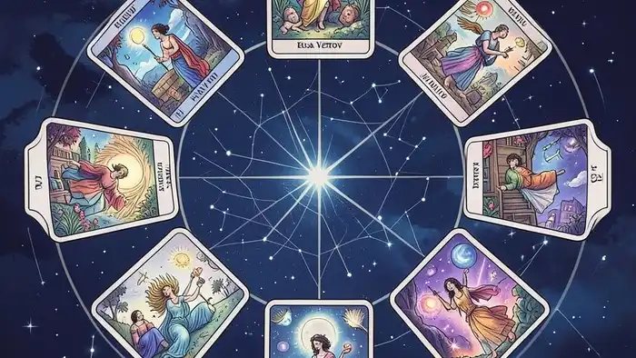 расклад Таро роза ветров на мечту – иллюстрация