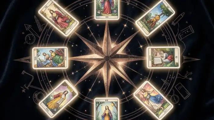 расклад Таро роза ветров продуктивность изображение
