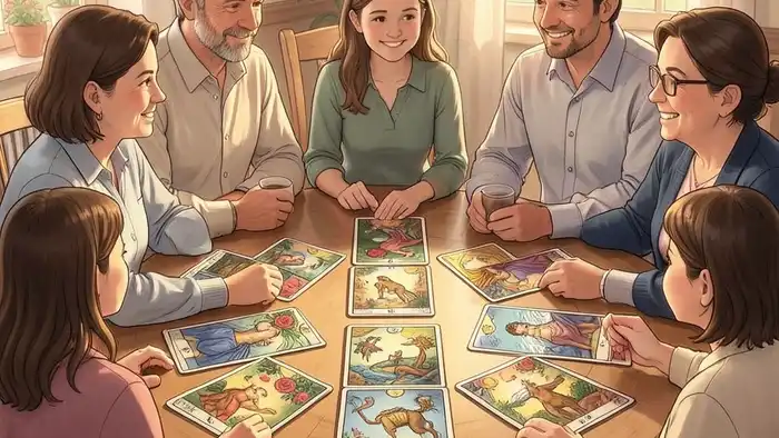Расклад Таро «роза ветров» на семью – изображение семейного расклада
