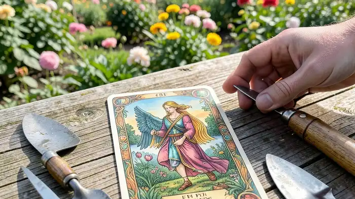 Расклад Таро «рука судьбы» на дачу – карты, лопата, семена