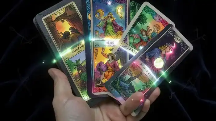 Расклад Таро «рука судьбы» на отношения – изображение руки с картами