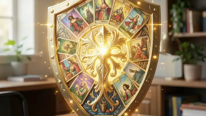 Расклад Таро «щит» на финансовую подушку — символ защиты и безопасности