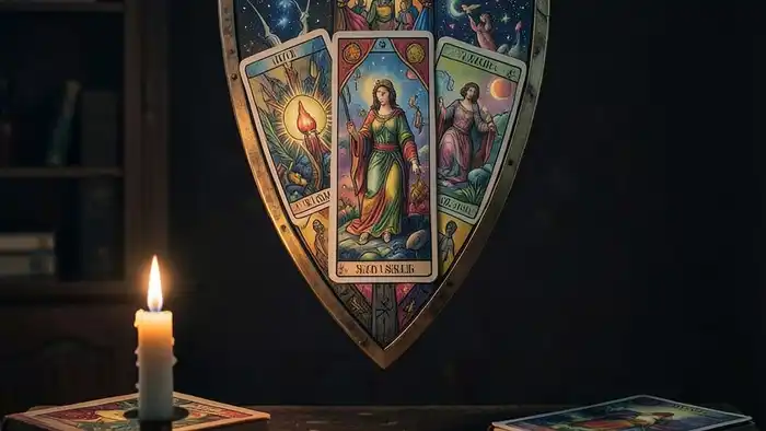 Расклад Таро «щит» на увольнение – символический щит из карт