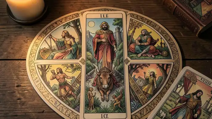 Расклад Таро «щит» на закрытие бизнеса – визуальная схема