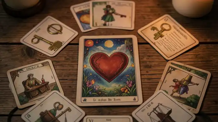 Расклад Таро «сердце» на разделение имущества – изображение расклада