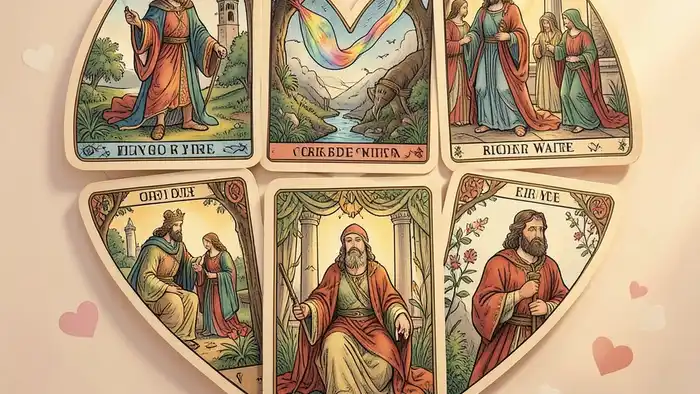 Расклад Таро «сердце» на сердце здоровье – изображение расклада в виде сердца