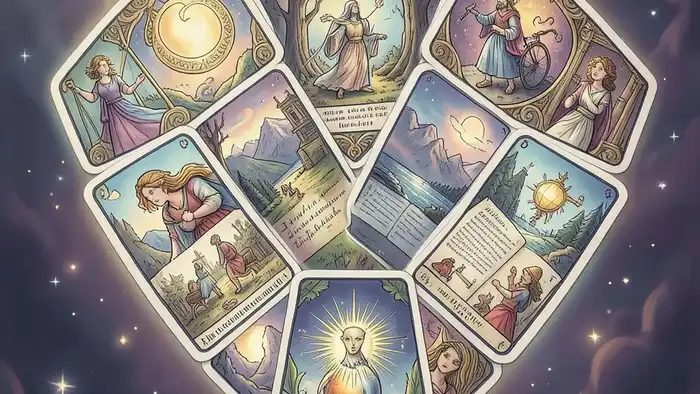 Расклад Таро «сердце» на визу – визуальная схема