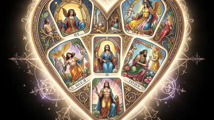 Расклад Таро «Сердце» на возможности – визуальное изображение