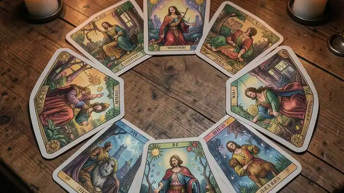 Расклад Таро спираль — изображение карт