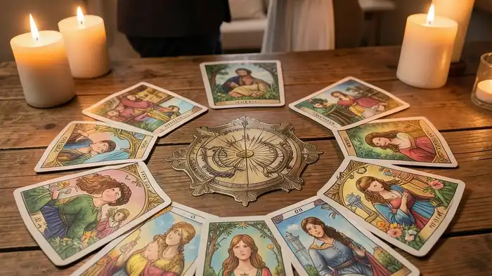 Расклад Таро спираль на новый брак – визуальная иллюстрация