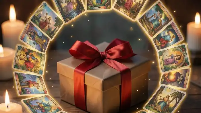 Расклад Таро «спираль» на подарок – визуальная иллюстрация
