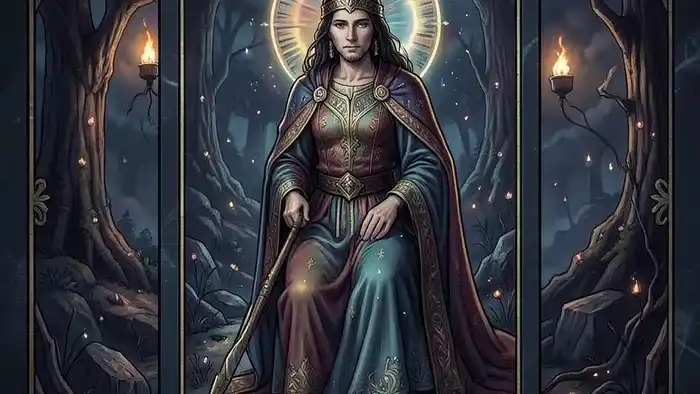 Расклад Таро «Спираль» на семейное счастье с картами на столе, символизирующими гармонию и связи в семье