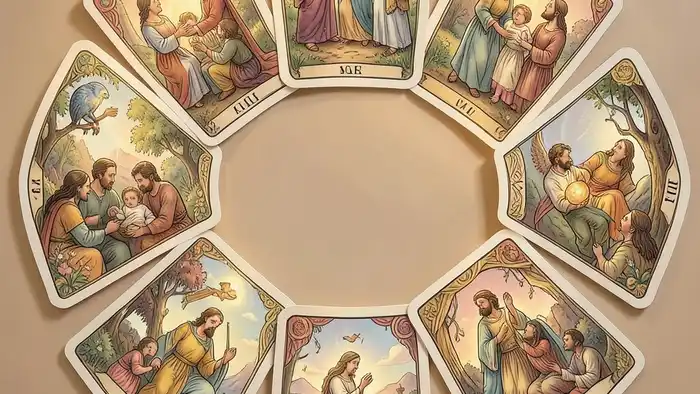 Расклад Таро «спираль» на семейные узы — визуальное изображение спирального расклада