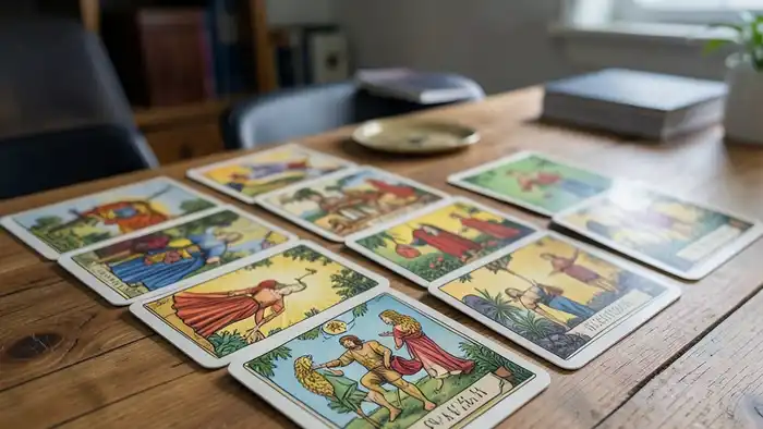 Расклад Таро «стрела» на рабочую атмосферу, изображение