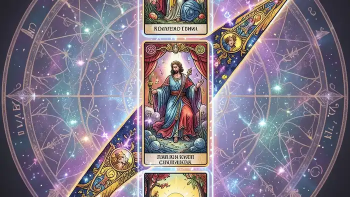 Расклад Таро «стрела» на карму – визуальное изображение