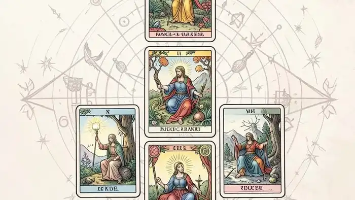 Расклад Таро «стрела» на клевету – визуальное изображение