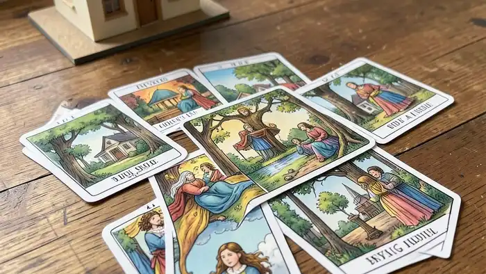 Расклад Таро «стрела» на покупку дома – визуальная схема с картами