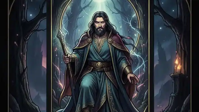 Расклад Таро «Стрела» на выбор вуза — карты, символизирующие варианты университетов на тёмном фоне