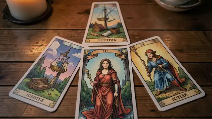 Расклад Таро треугольник на ДТП – визуальное изображение