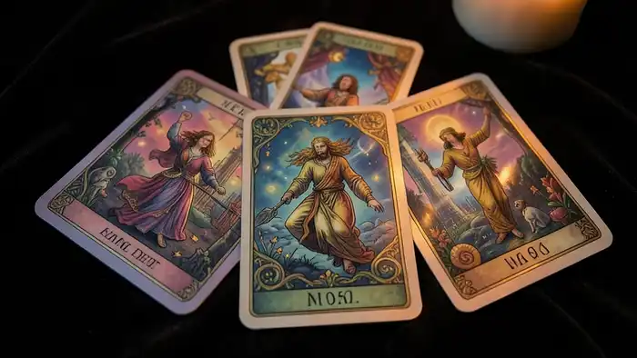 Расклад Таро «треугольник» на кармический долг, изображение