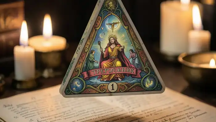 Расклад Таро «треугольник» на налоги – три карты над бухгалтерским журналом