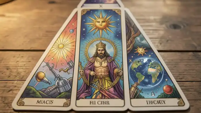 расклад Таро треугольник на научную работу изображение