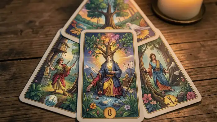 Расклад Таро "треугольник" на нишу – визуальная схема