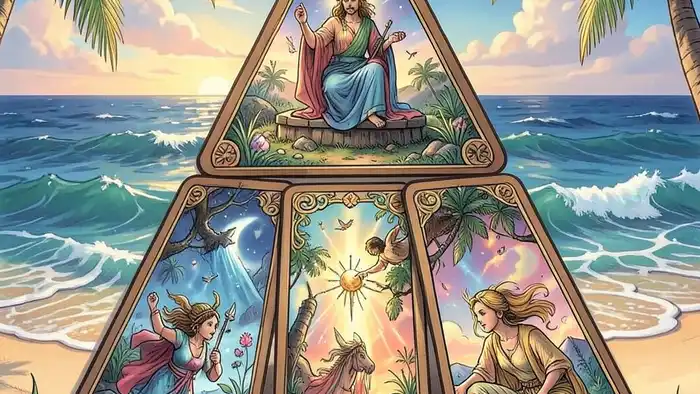 Расклад Таро «треугольник» на Таиланд – визуальное изображение