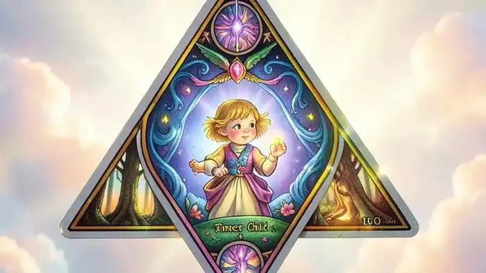 Расклад Таро «треугольник» на внутреннего ребенка — визуальная иллюстрация