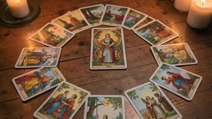 Расклад Таро «цепочка» на гражданский брак – визуальная схема