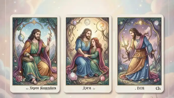 Расклад Таро «цепочка» на конфликт в паре – визуальная схема