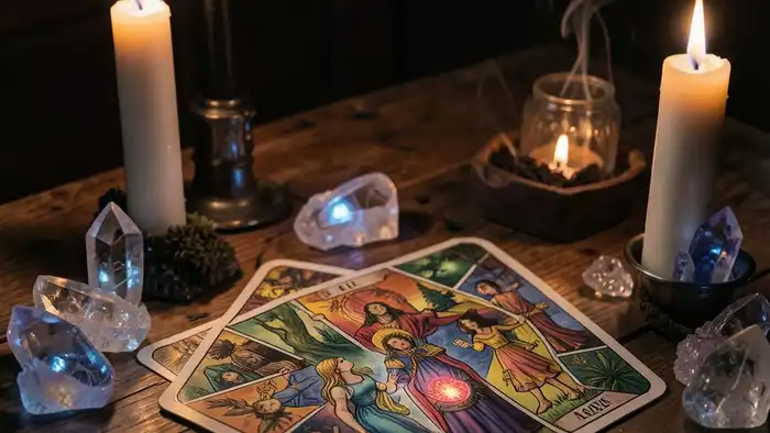 Расклад Таро «цепочка» на ритуал очищения – визуальная карта