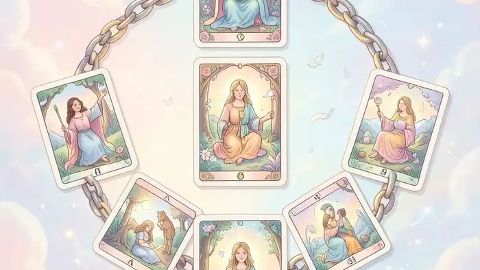 Расклад Таро «цепочка» на отношения с матерью – иллюстрация