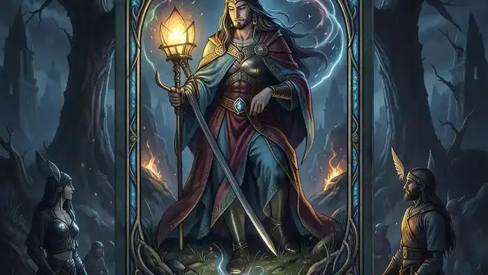 Расклад Таро «Цепочка» на стажировку — схема из 5 карт с перекрытием на рабочем столе