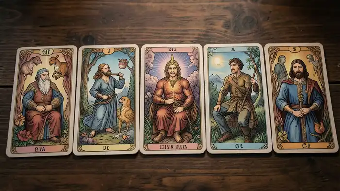 Расклад Таро «цепочка» на токсичные отношения – визуальная иллюстрация