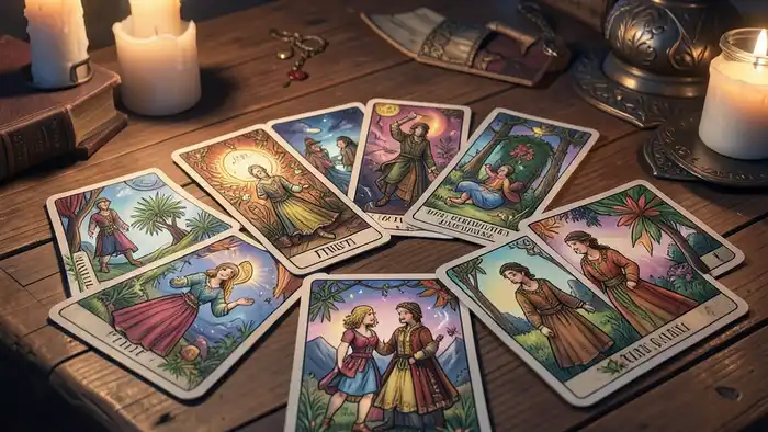 Расклад Таро «цыганский» на доверие в паре – иллюстрация расклада