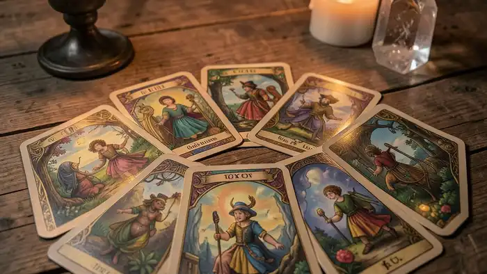 Расклад Таро «цыганский» на один ребёнок или два, изображение карт и атрибутов