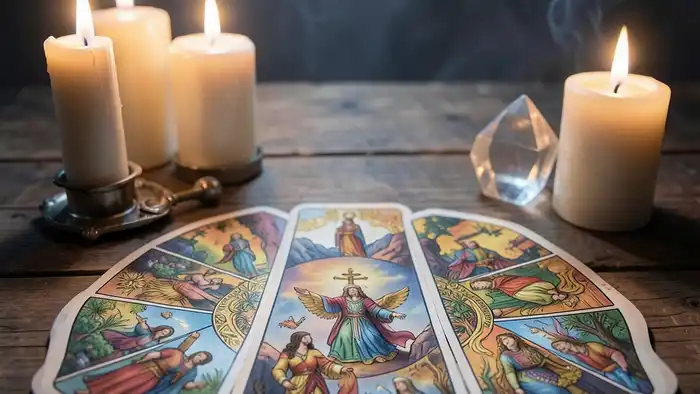 Расклад Таро цыганский на разницу в возрасте – изображение расклада на столе