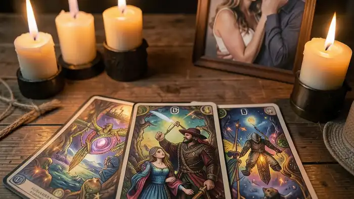 Расклад Таро «цыганский» на ссору с любимым, символическое изображение