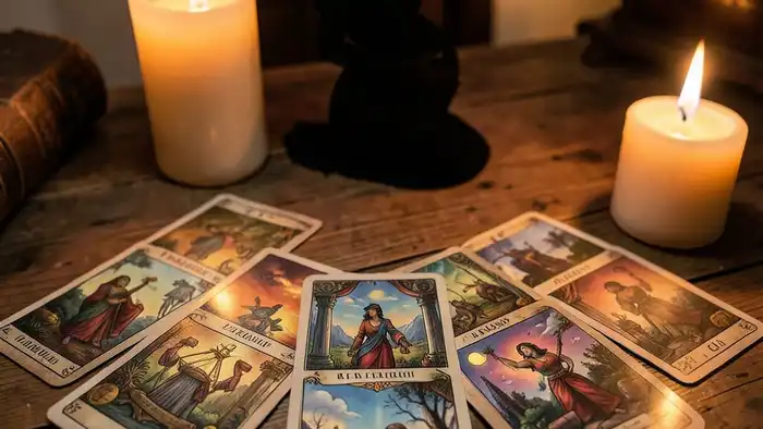 Расклад Таро «цыганский» на второго ребенка, карта и свеча