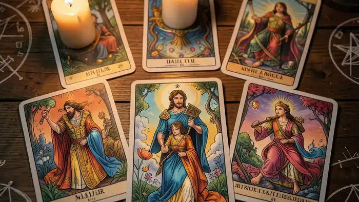 Расклад Таро «веер» карта дня изображение